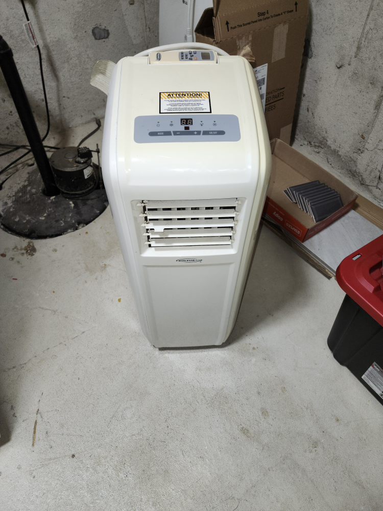soleus portable air conditioner with evaporator  8000 btu