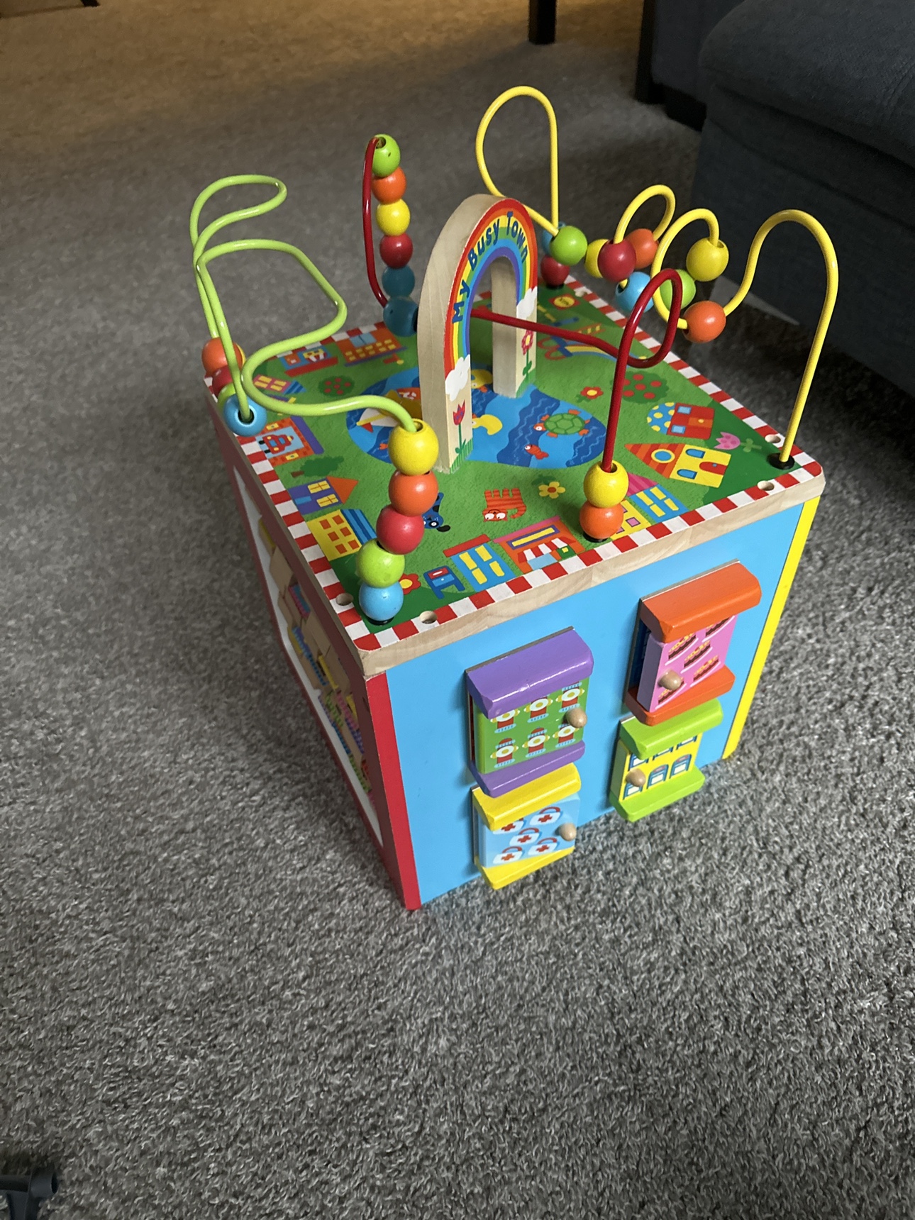 Wooden play cube