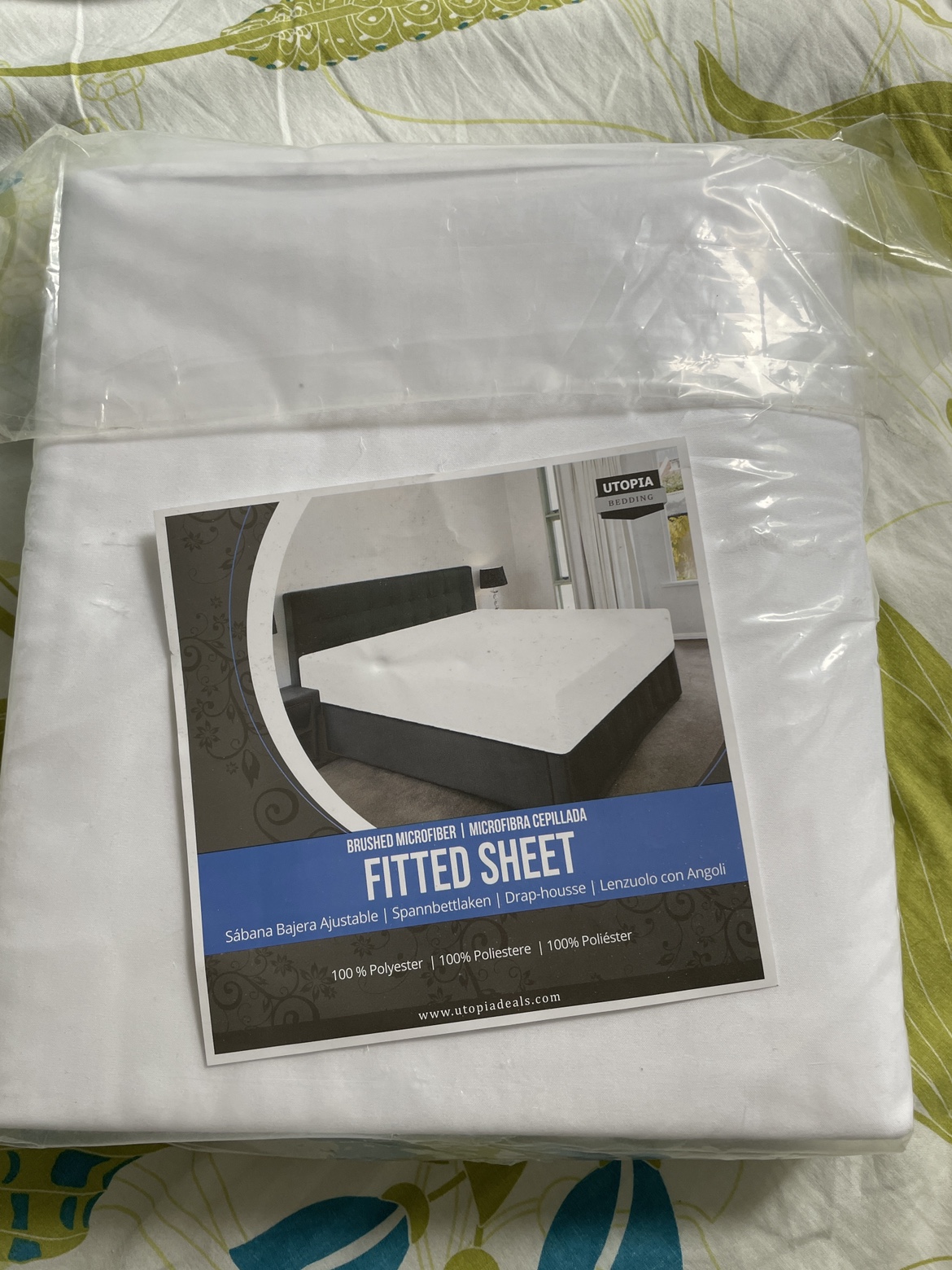 BNIP - Pure white fitted sheet (full size) thumbnail