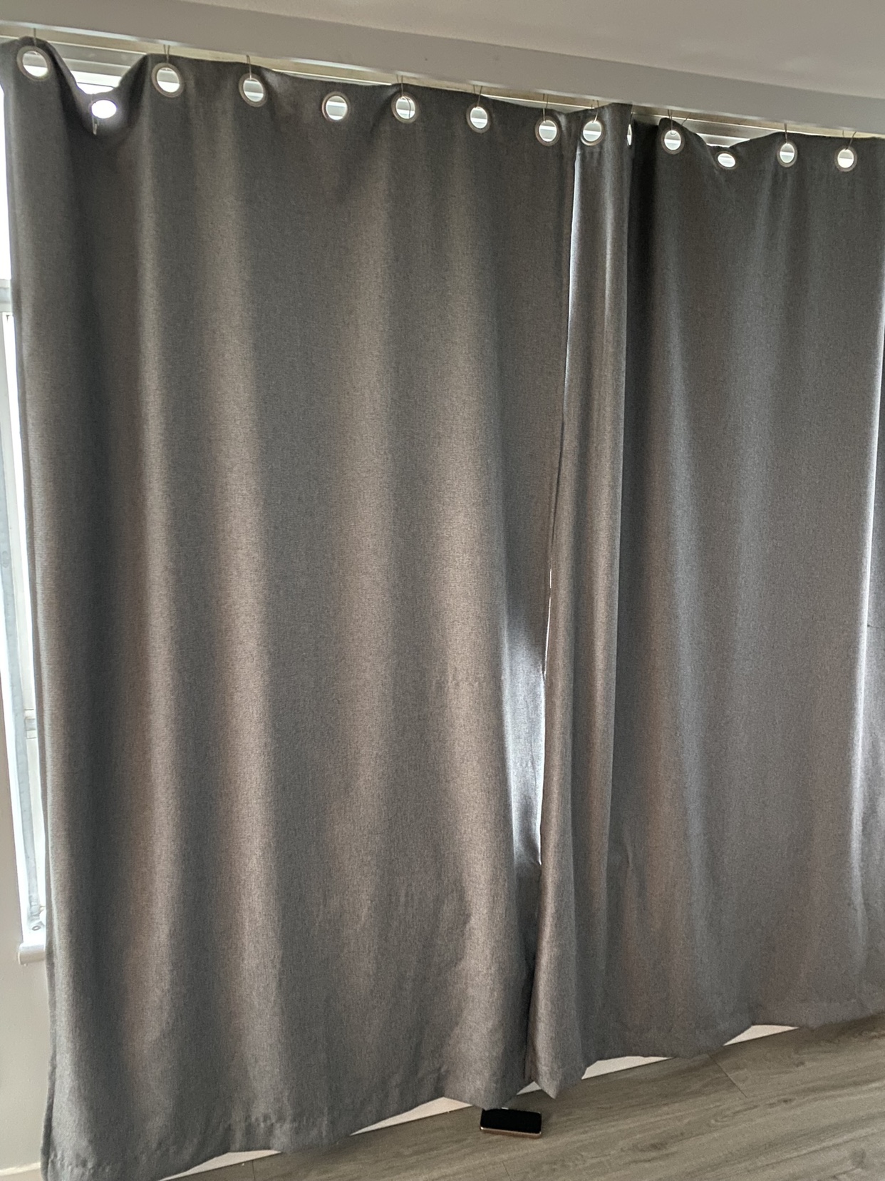 Gray blackout curtains - photo 3