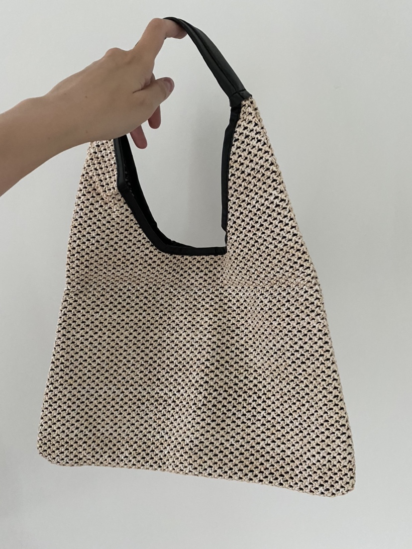 New never used straw raffia paper bag