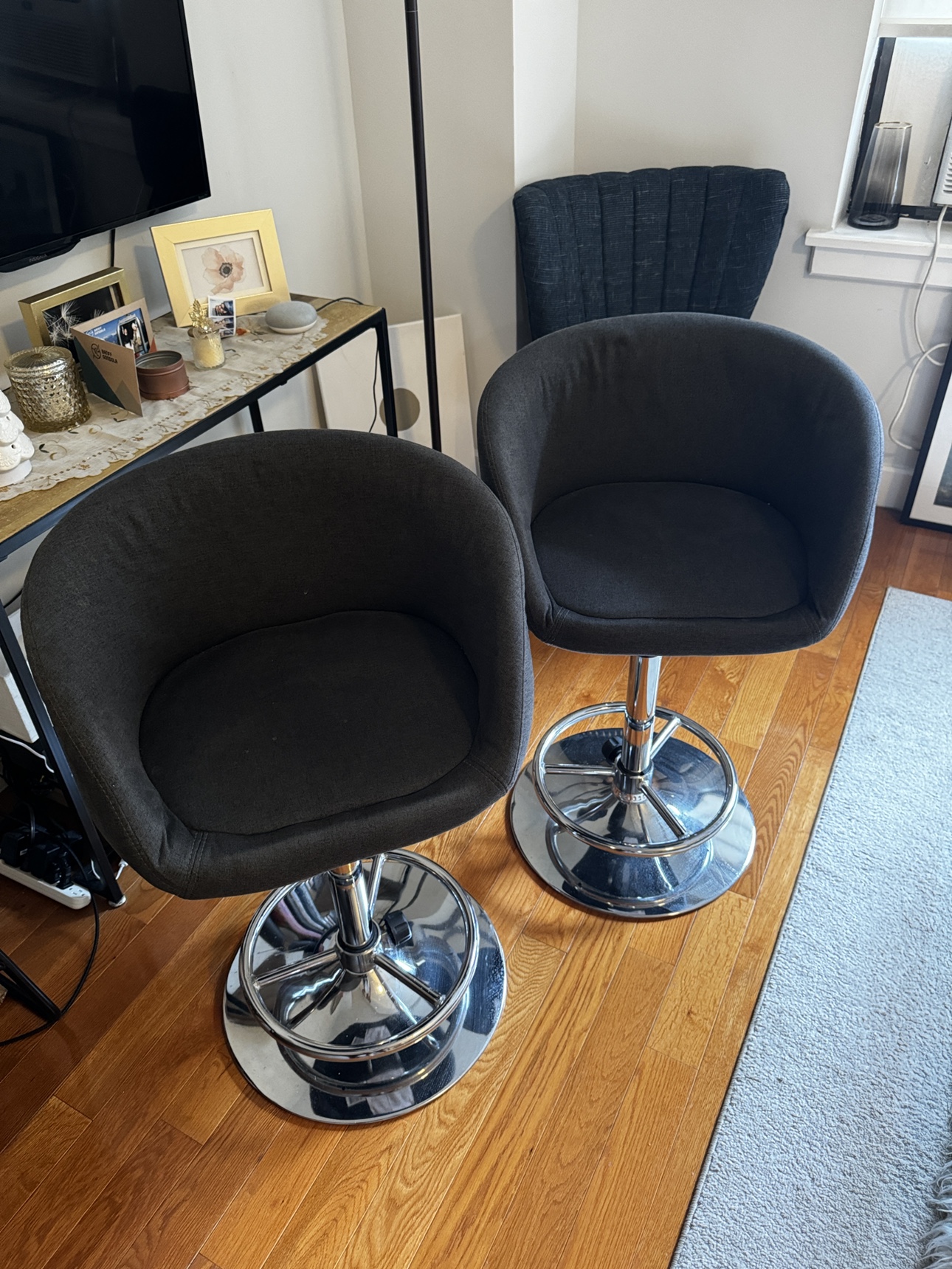 Grey bar stools