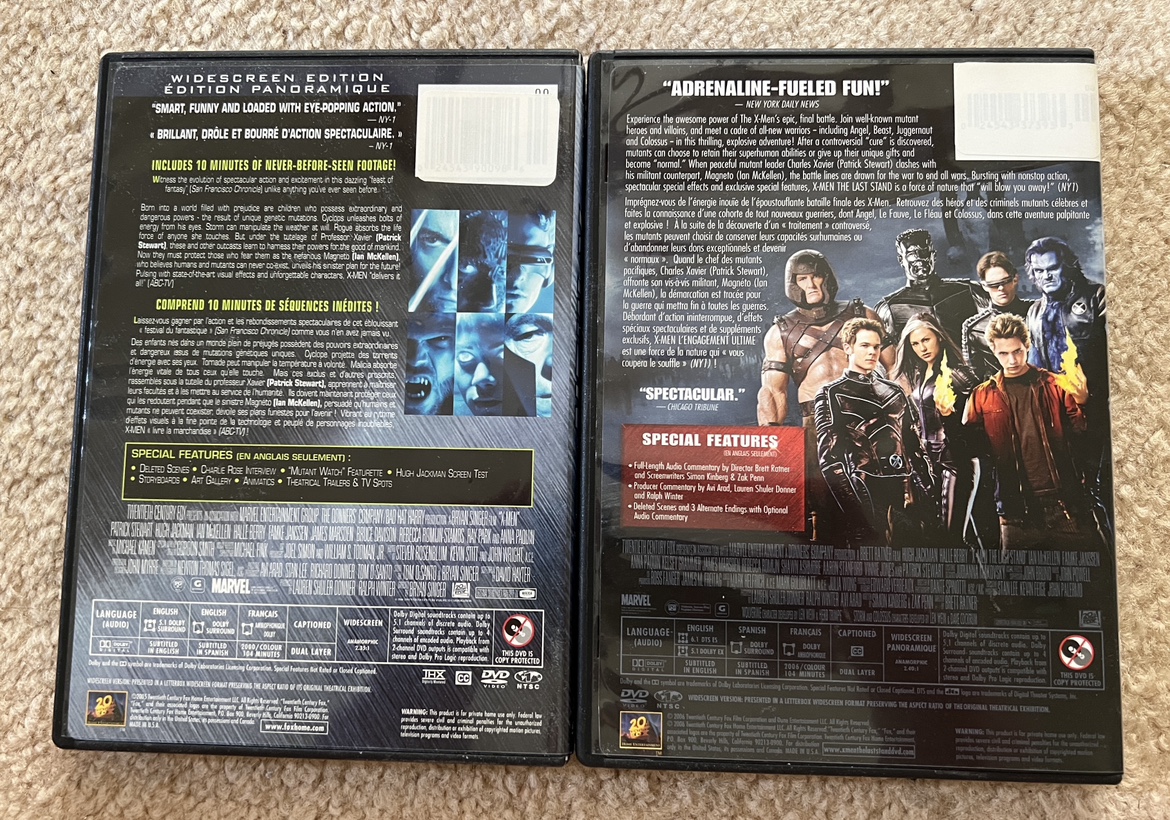 X-Men DVDs image indicator(2)