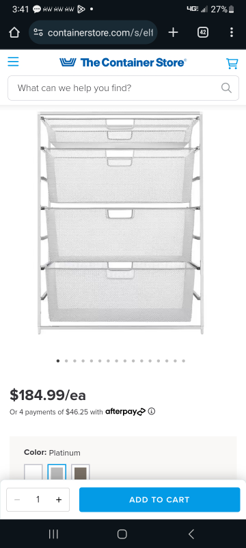 elfa white med wide storage ($185 msrp) - photo 3