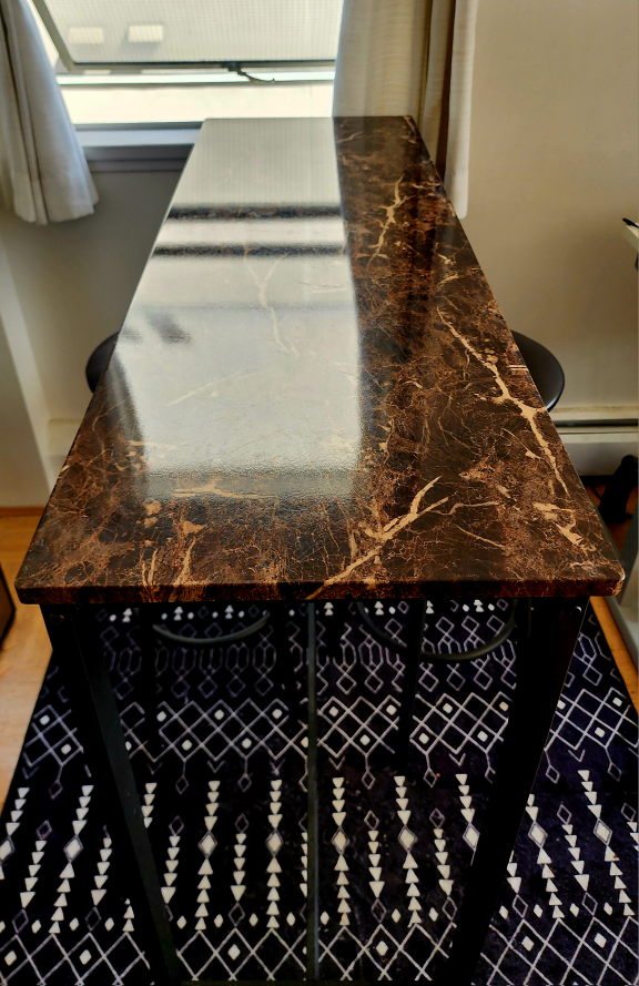 Davone 2 dining table. 2 stools. thumbnail