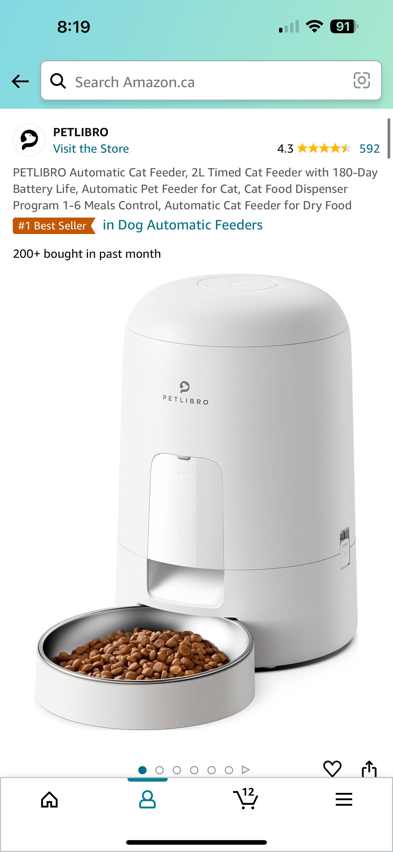 Petlibro 2L auto feeder thumbnail