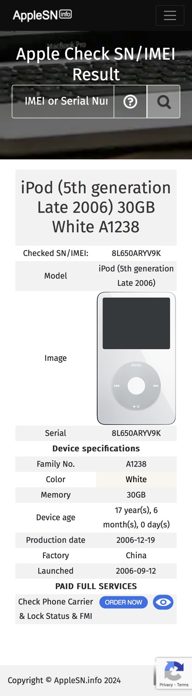 Ipod 5th generation 30g thumbnail