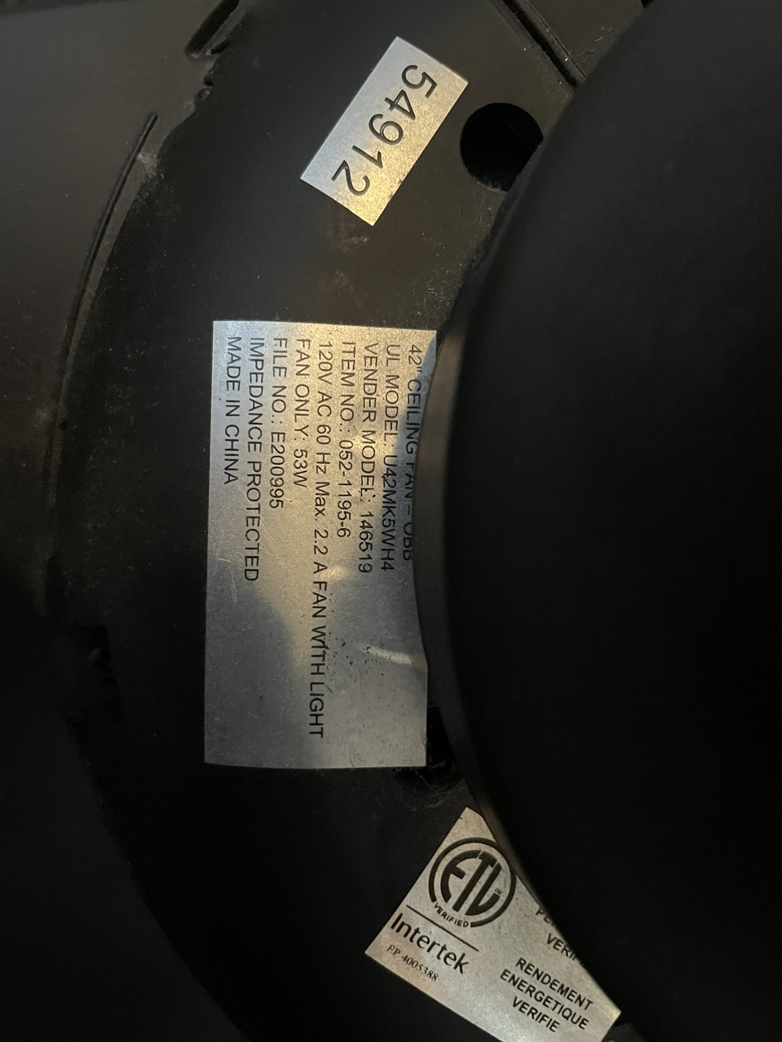 FREE - 42 inch ceiling pan - photo 4