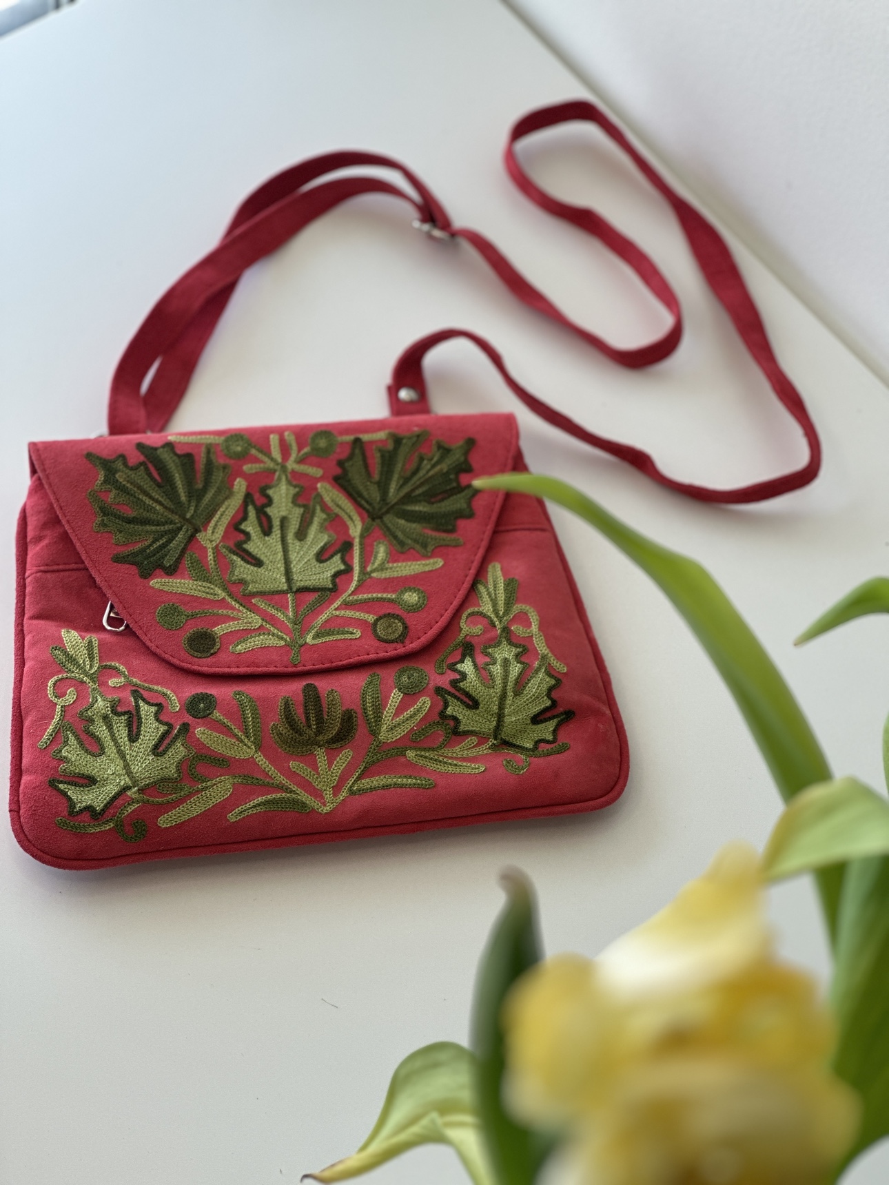 Handcrafted Kashmiri embroidered sling bag