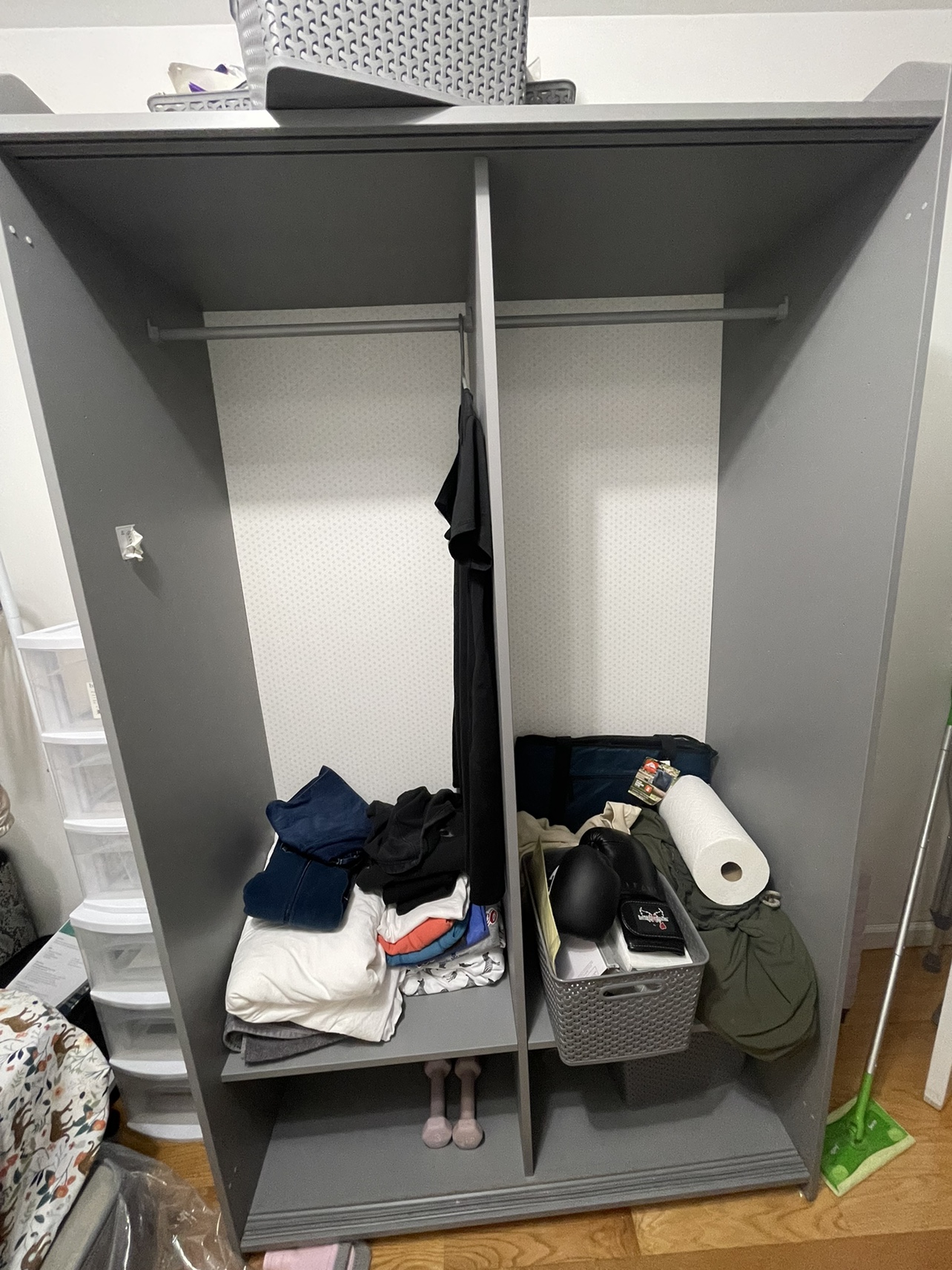 Wardrobe Open Ikea Hauga Gray - photo 2