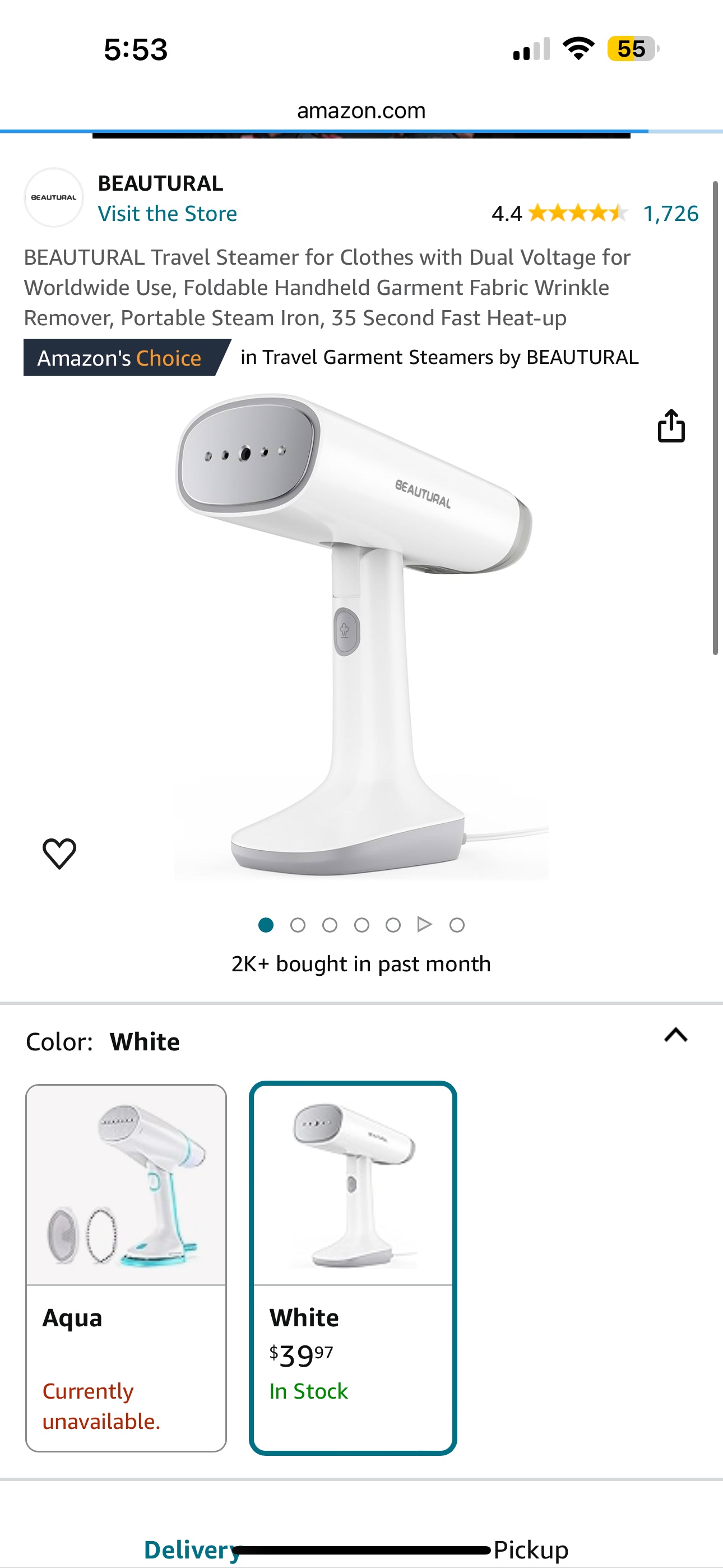 Handheld Clothes Steamer - photo 2