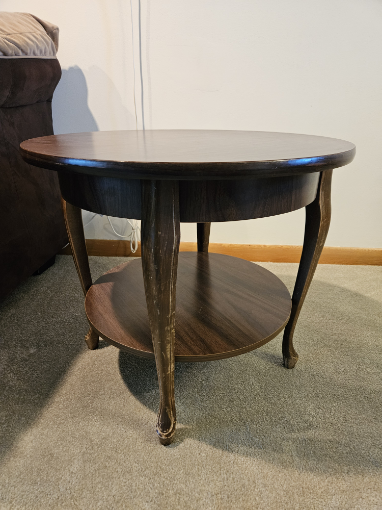 wide circular coffee table