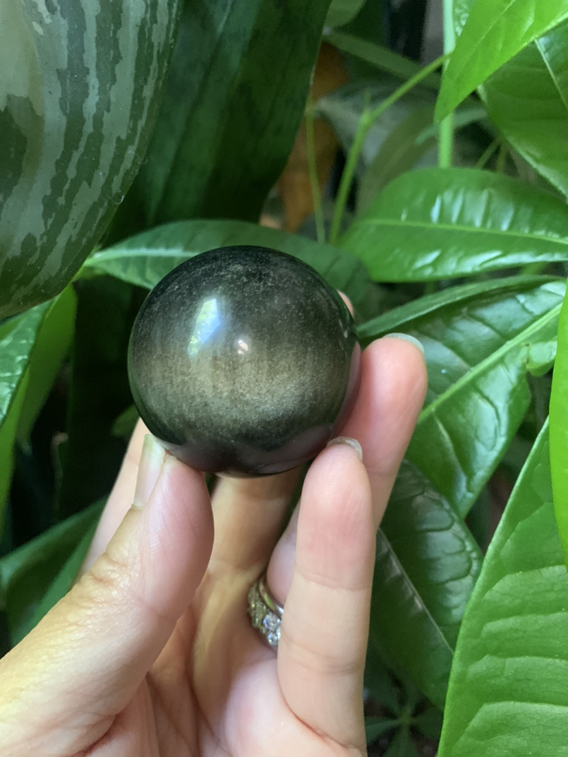 Gold obsidian sphere (a) | crystal image indicator(7)