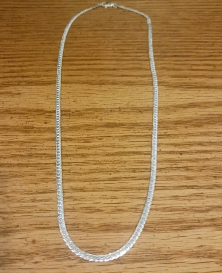 Sterling silver sideways link chain (20) thumbnail