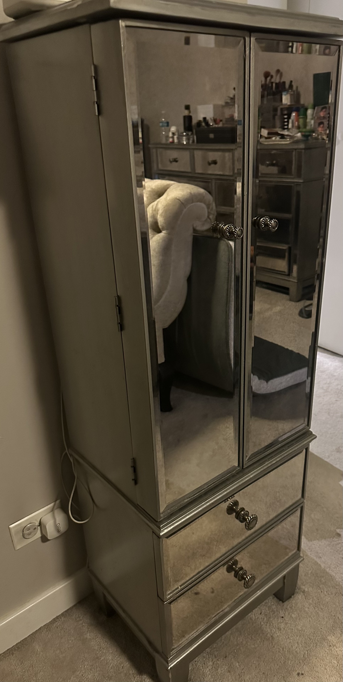 Pier 1 Mirrored Jewelry Armoire