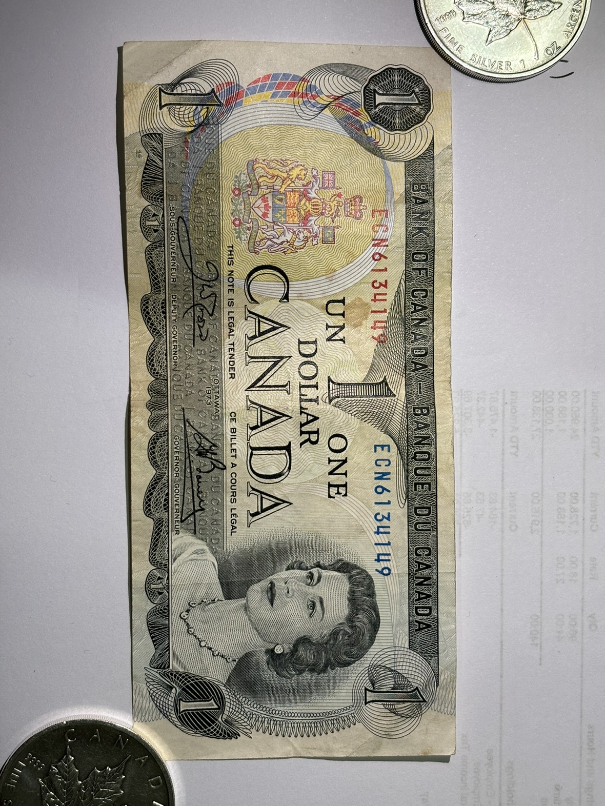 $1 Highly Collectible Canadian Banknote