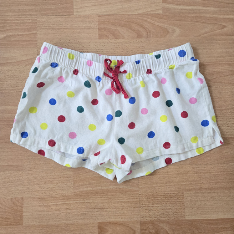 Old navy colorful rainbow polka dot lounge shorts size small thumbnail