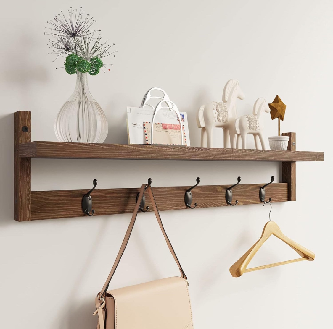 Ambard Wall Hooks with Shelf 28.9 Inch.