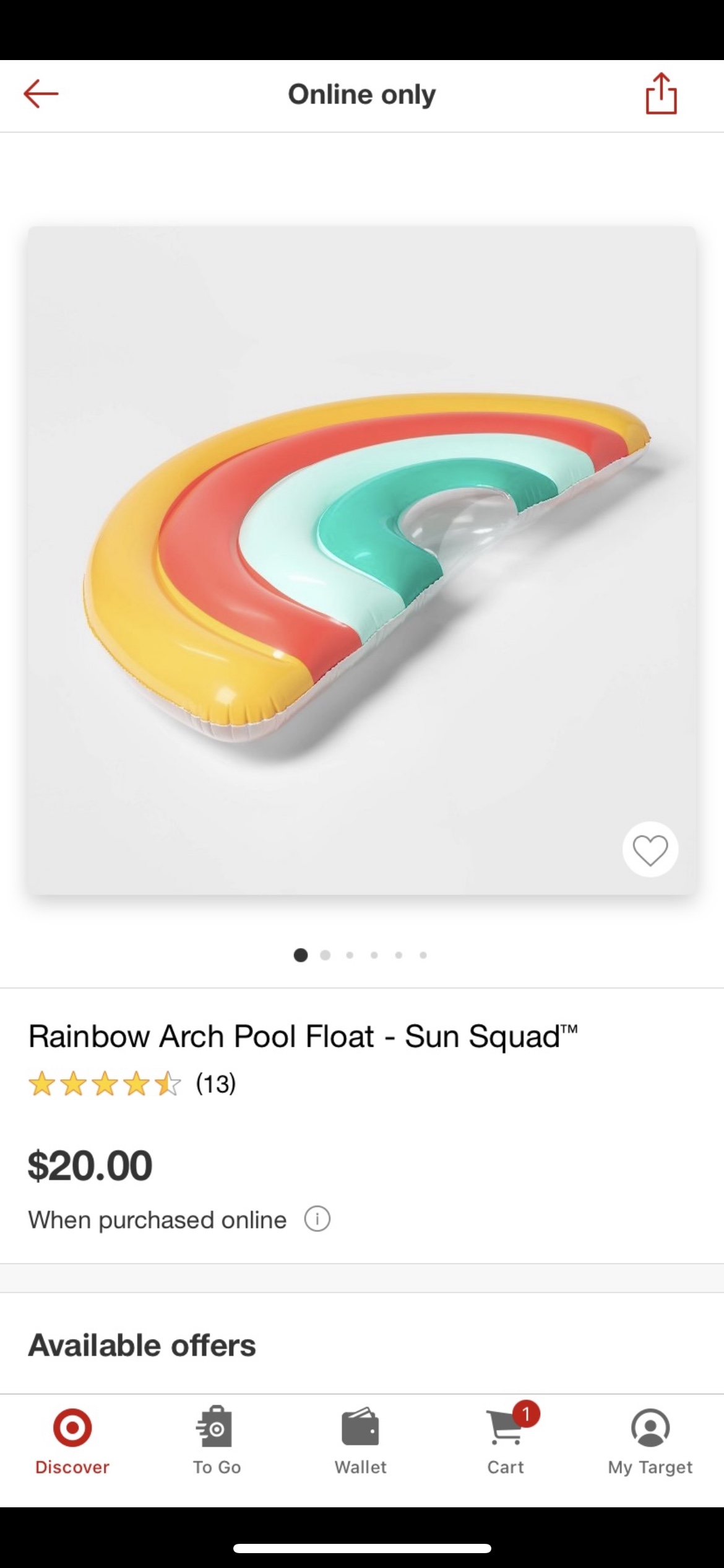 Inflatable rainbow pool float - photo 3