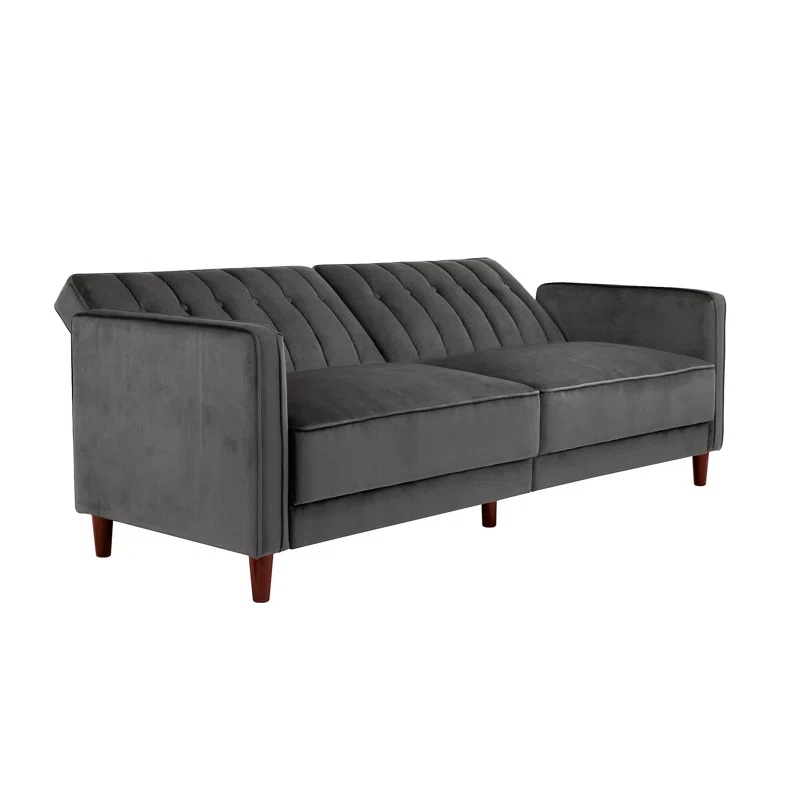 Perdue 81.5" Velvet Square Arm Convertible Sofa - photo 3