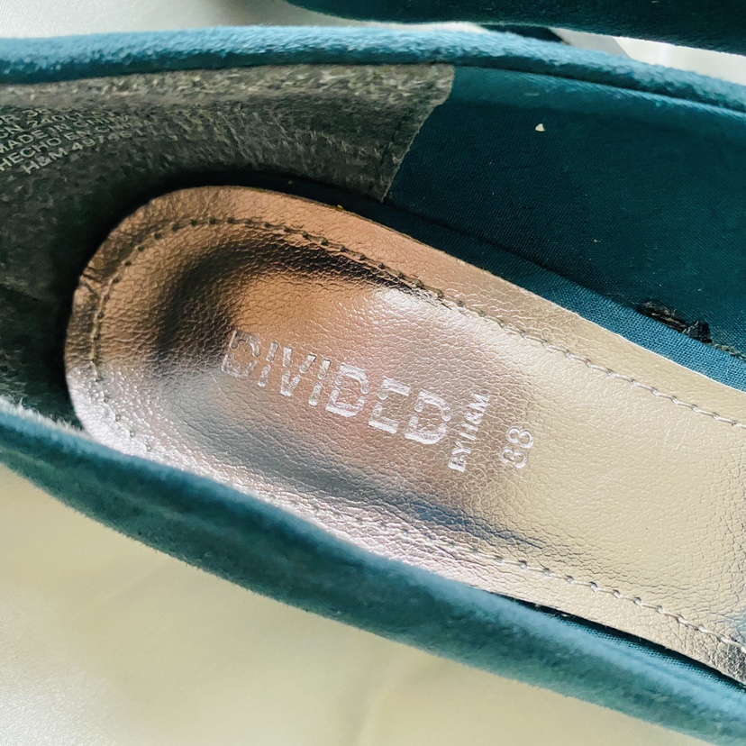 H&M Faux Suede Stiletto Pumps - Teal - photo 4