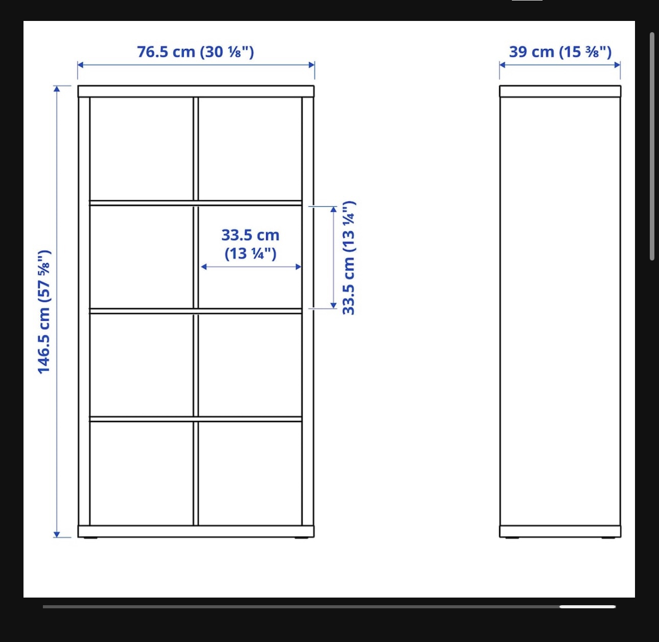 🔥Moving IKEA Kallax 2x4 *assembled*pickup only - photo 2