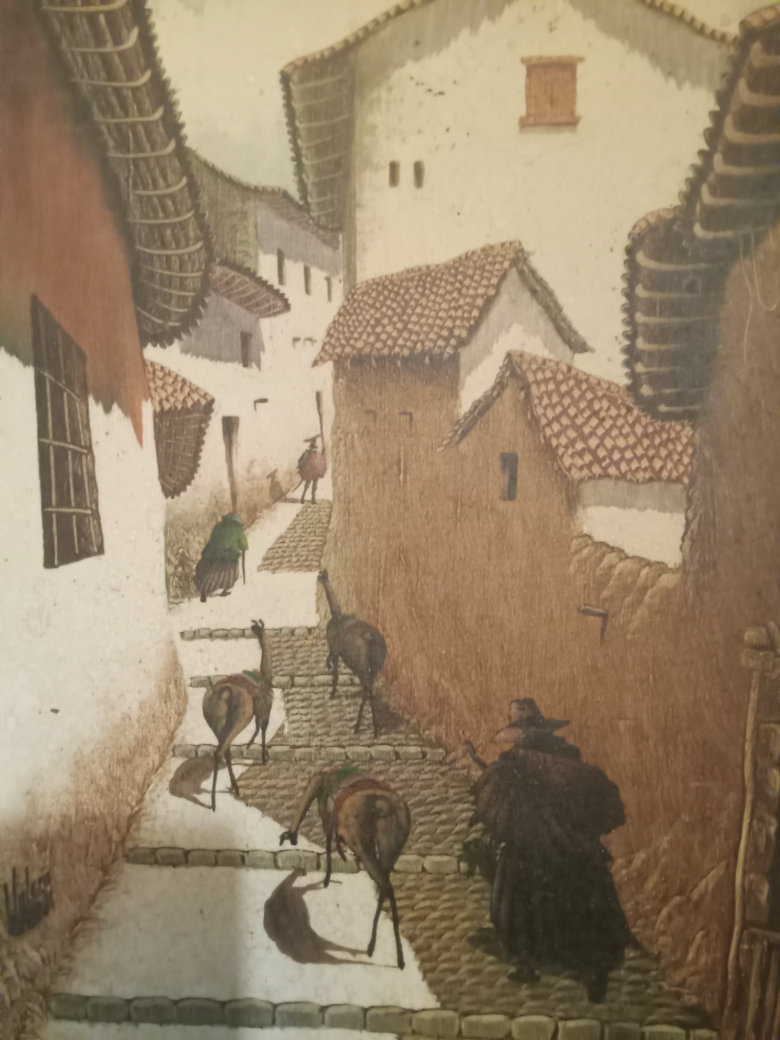Old oil painting from Peru city. - photo 3