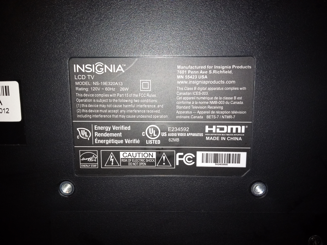 19" Insignia TV - photo 2