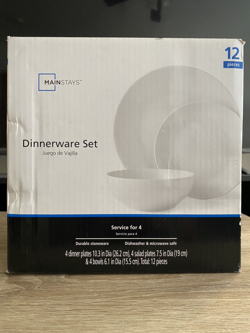 Mainstays dinnerware (brand new / unopened)