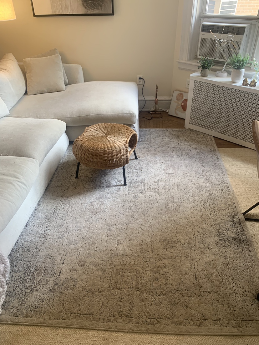 Grey/Ivory Area Rug - 5’3” x 7’6”