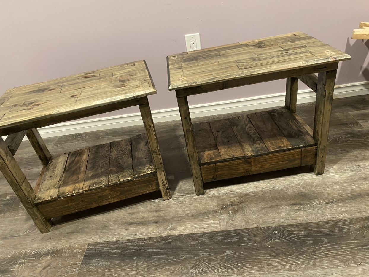 Custom made set of side tables - photo 4