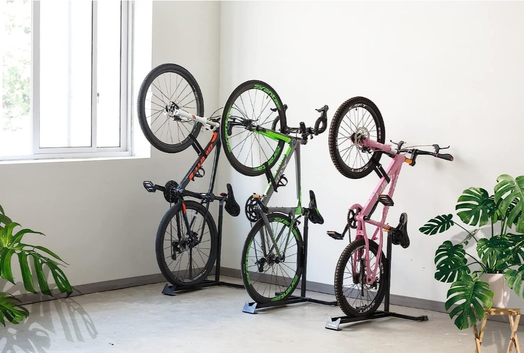 Bike Stand, Vertical Upright Bicycle Rack For Indoor Storage - photo 2