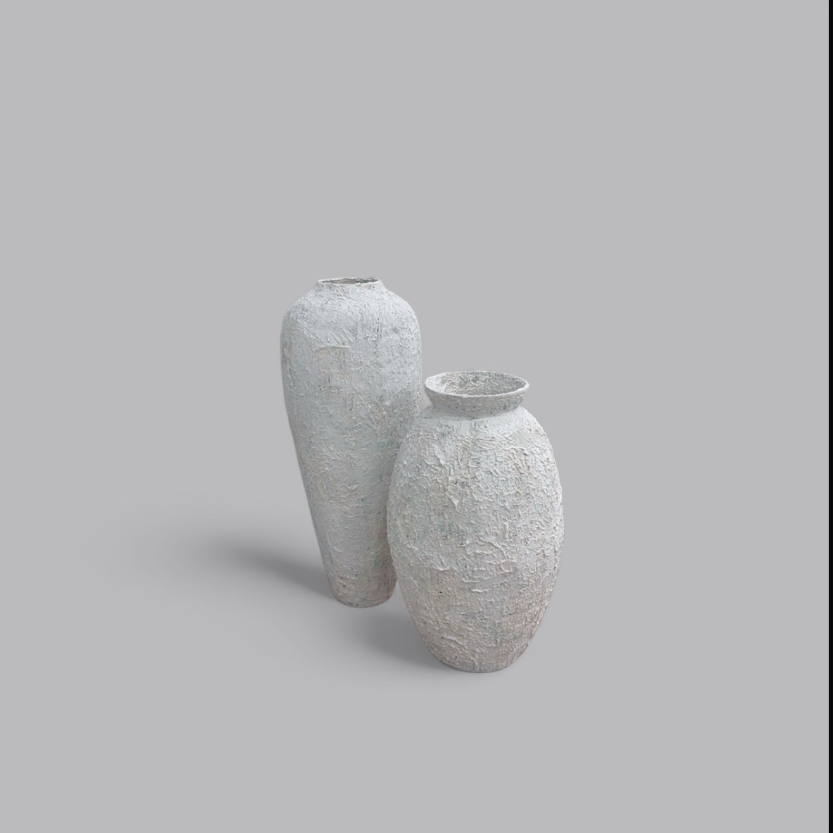 White textured Vase set thumbnail