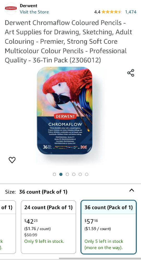 Derwent Cromaflow colored pencils image indicator(3)