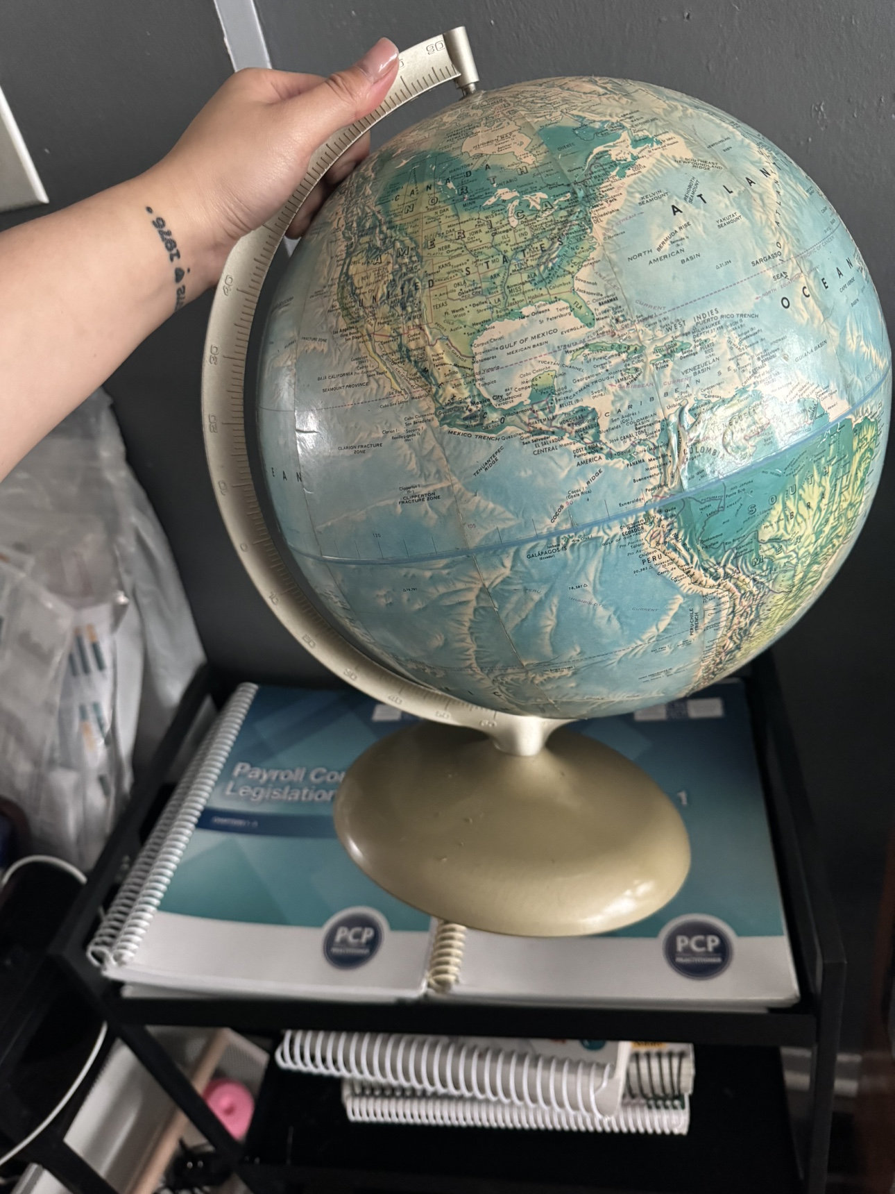 VINTAGE ROTATING GLOBE - photo 3