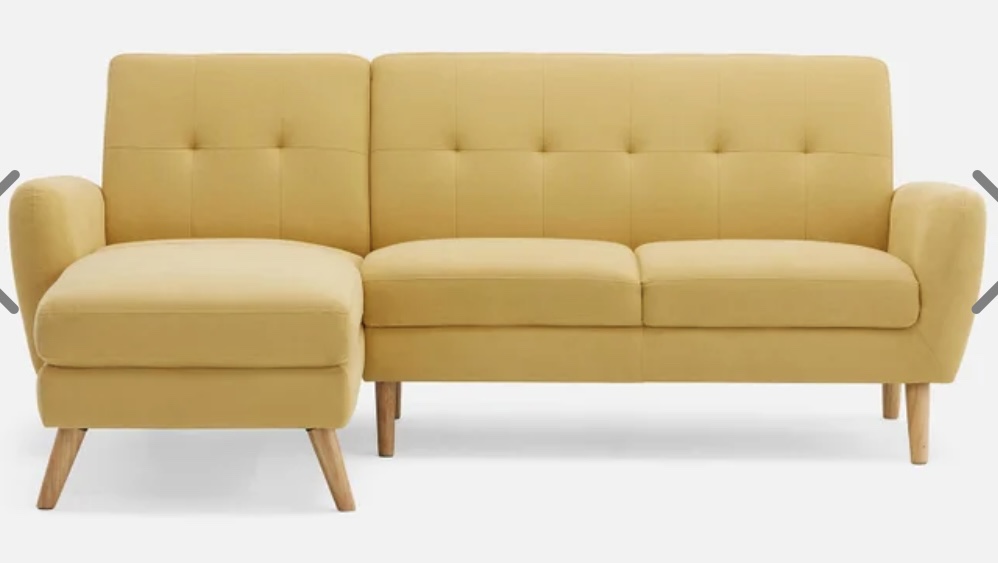 Yellow Sofa | Left-Facing Sectional | Fany Structube