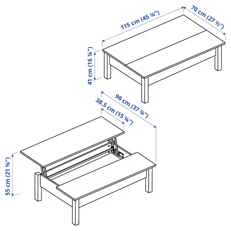 IKEA lift top coffee table - photo 2