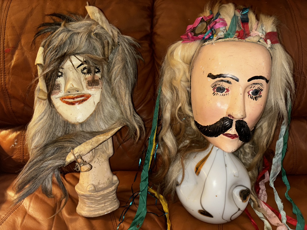 Fantastic rare antique Guatemalan dance masks
