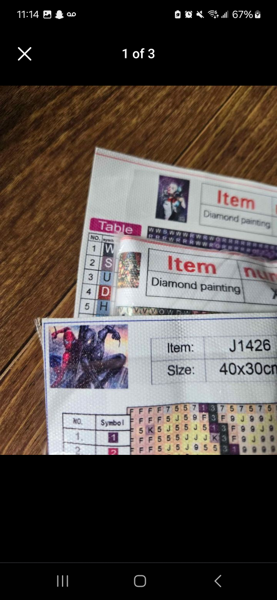brand new set of 3 diamond paintings thumbnail