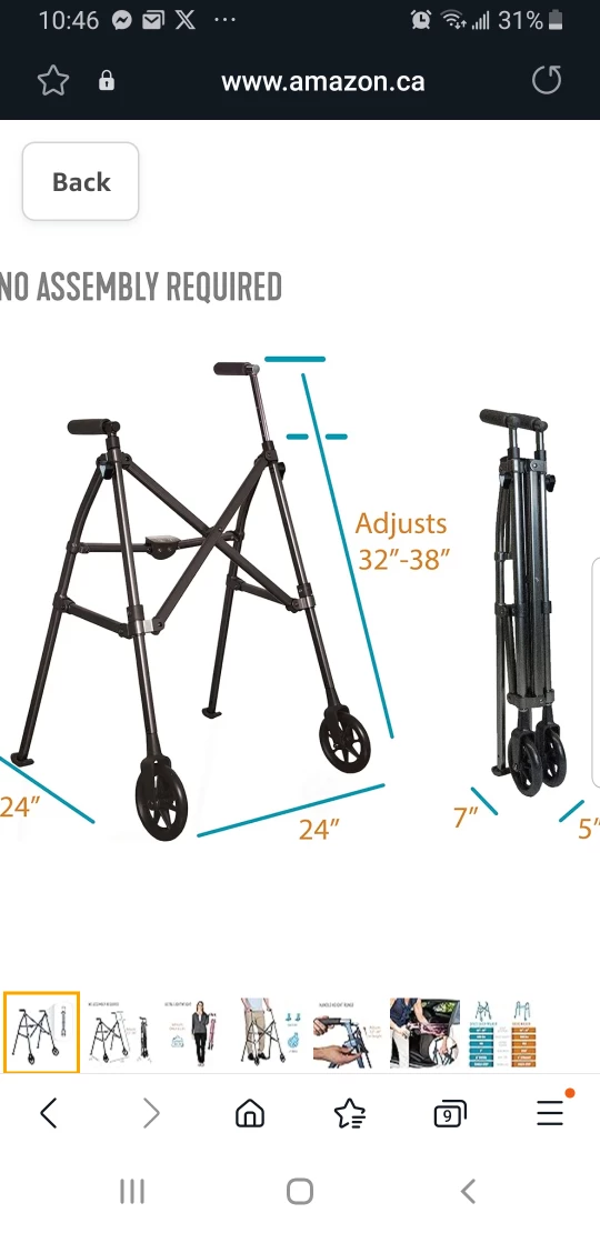 Able Life Space Saver Walker, brand new image indicator(2)