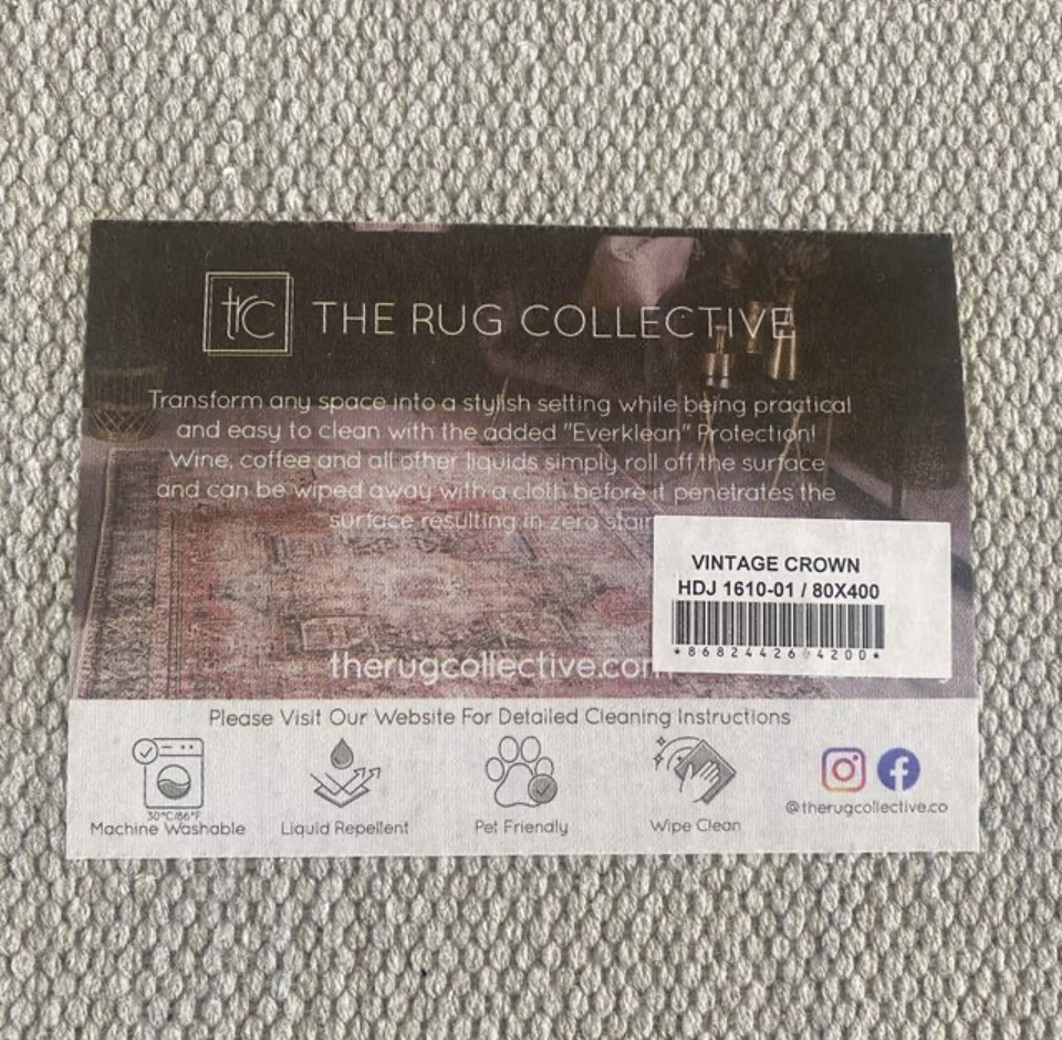 NEW - Vintage Cezanne Terracotta Sky Carpet Runner image indicator(6)