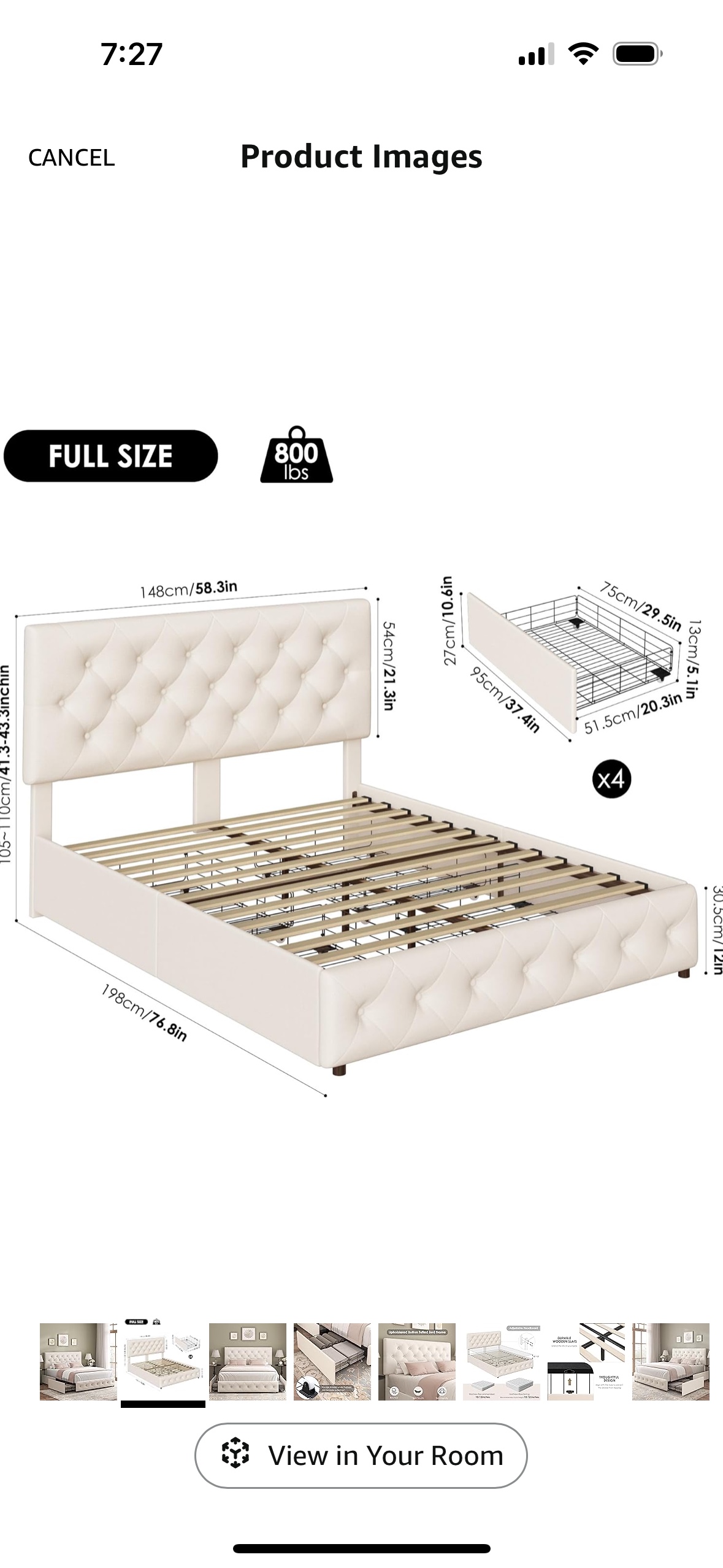 Bed frame +mattress - photo 4