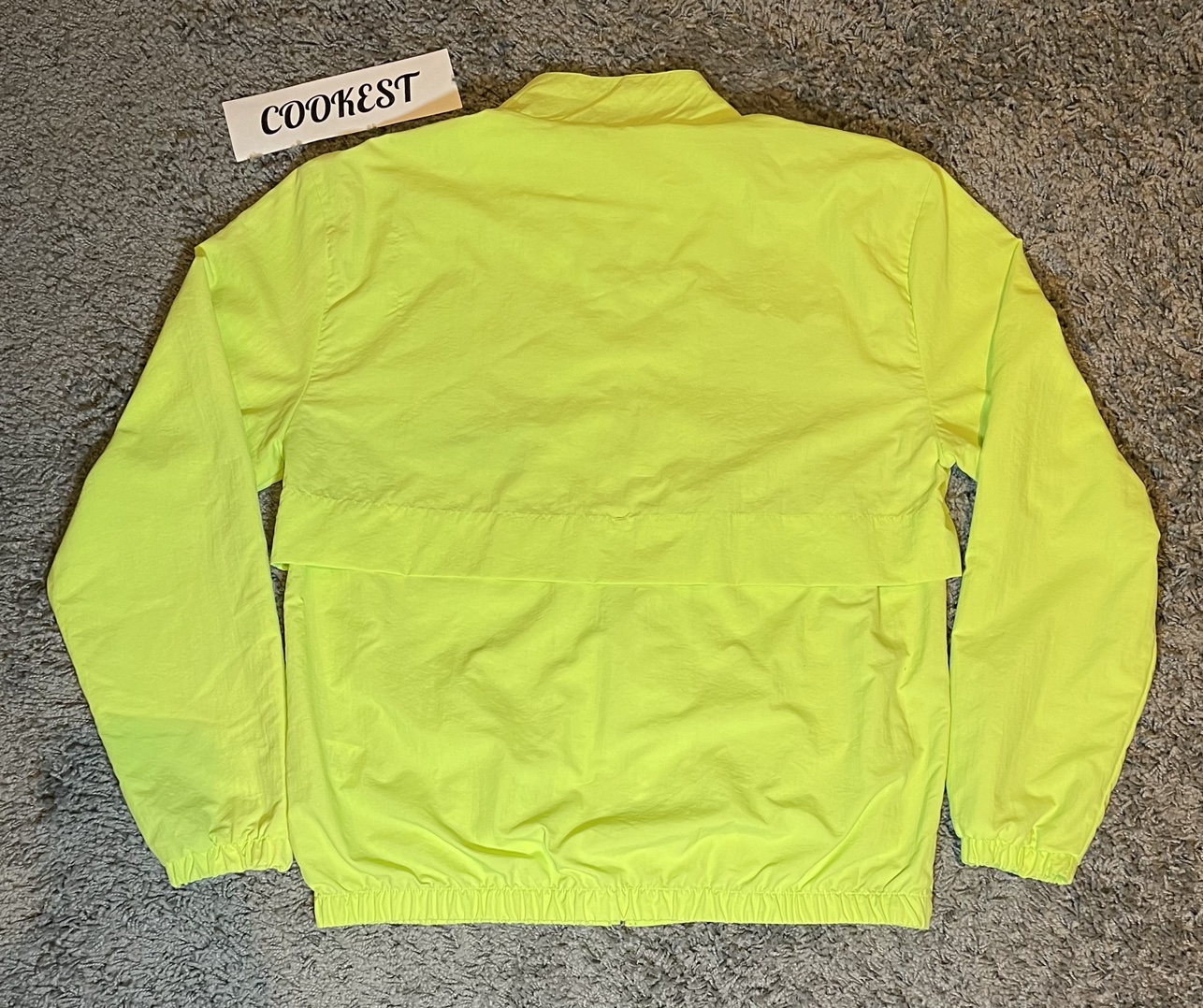 FILA Woven Track Jacket Windbreaker Neon Green Vintage image indicator(2)