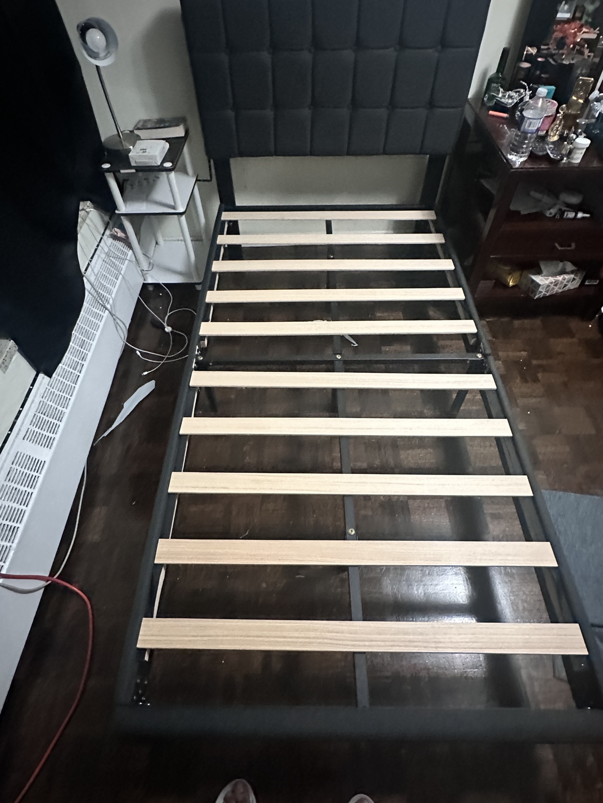 Moving sale! Twin bed frame and mattress. - photo 3