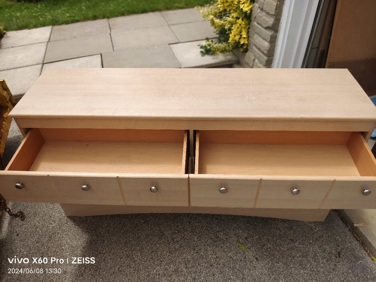 Solid Tan Oak wooden Dresser with Detachable Mirror - photo 5