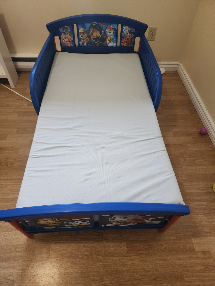 Paw Patrol toddler bed and mattress