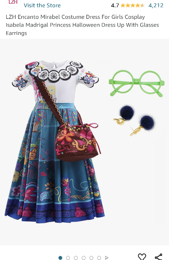 Encanto Mirabel dress-8-9 year (with accessories) thumbnail