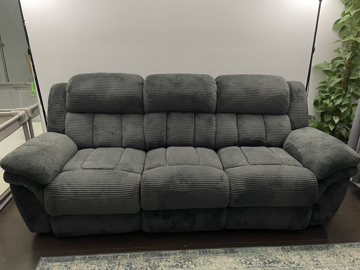 3-seater Celeste Manual Reclining Sofa - Grey