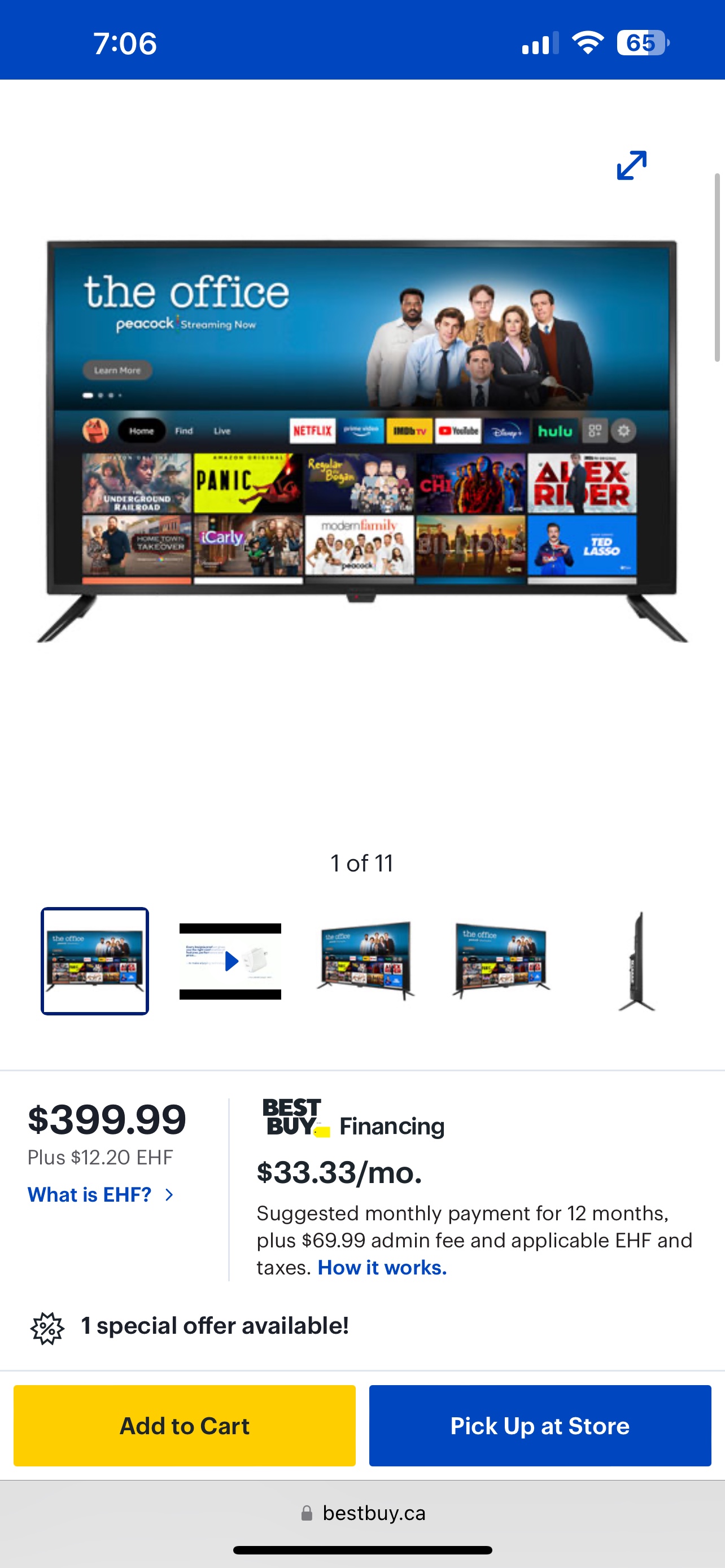 Insignia 42" 1080p LED Smart TV - photo 2