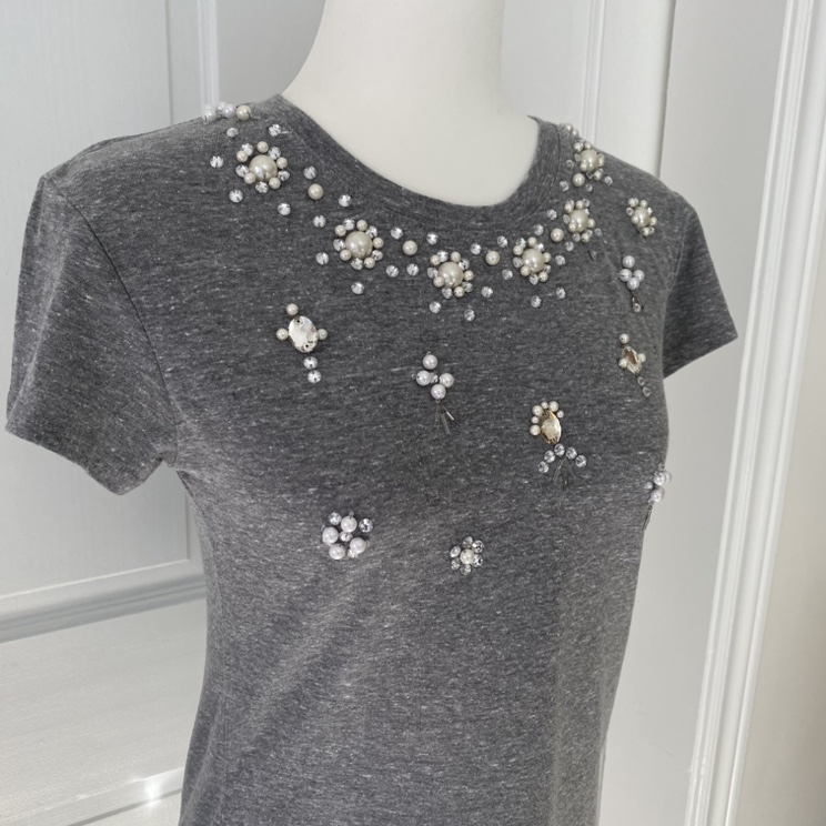 Topshop Bedazzled T Shirt image indicator(2)